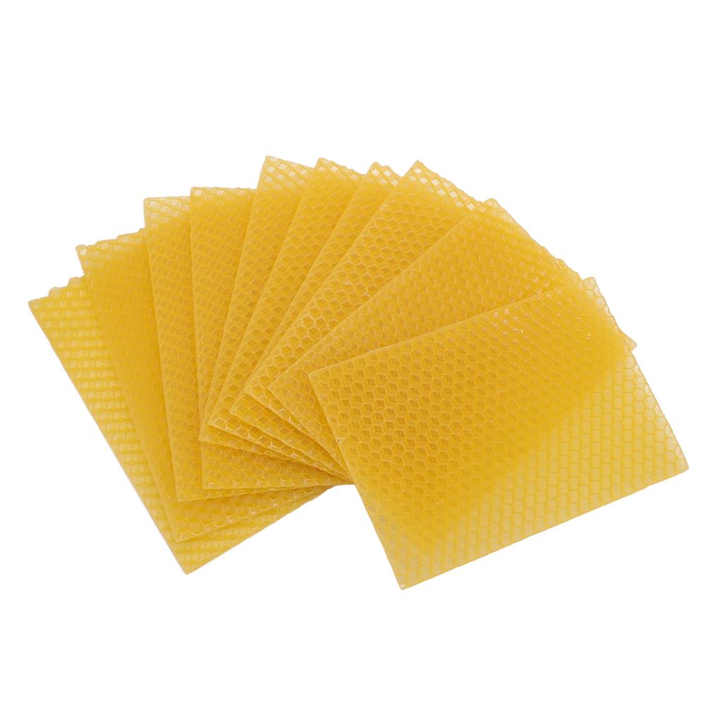 20Pcs Beeswax Candle Sheets Soft Cuttable DIY Candle Making Beeswax Sheets Foundation for Beehive