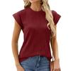 DX~~ New Round Neck Ladies Solid Color Short Sleeve Loose Casual T-shirt