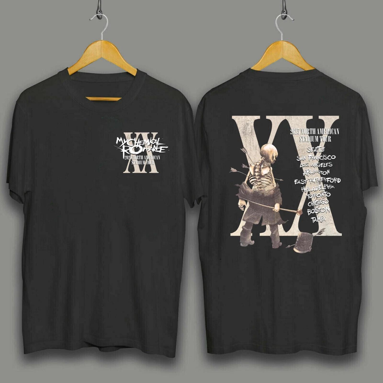 MCR My Chemical Romance 2026 Merch The Black XX Parade T-Shirt Unisex S-5XL XXXL