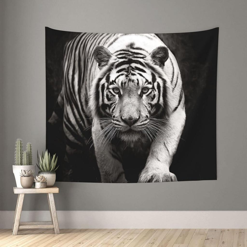 Hanging For Living Room Black & White Zebra Tapestry Modern Wall Art Wall Blanket Aesthetic Tapestrys Indoor Outdoor Tapestries