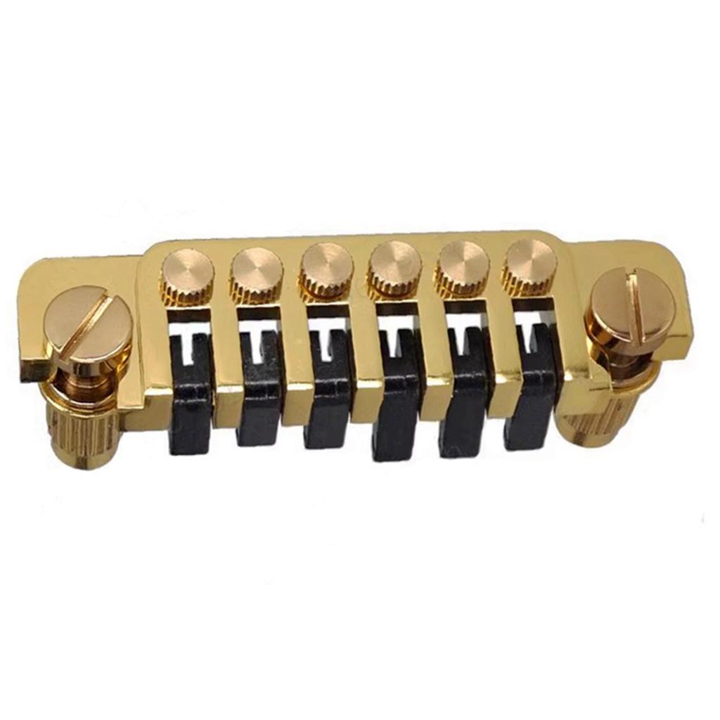 LP Electric Guitar Tune O Matic Bridge Pull Plate Tail Piece Reversible String Code Guitar Roller Saddle Bridge TP 6