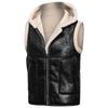 Mens High Quality Leather Jackets Winter Male Fleece Warm Vest Coats Men Stand Collar Army Thicken Waistcoats Clothing Mens Jack