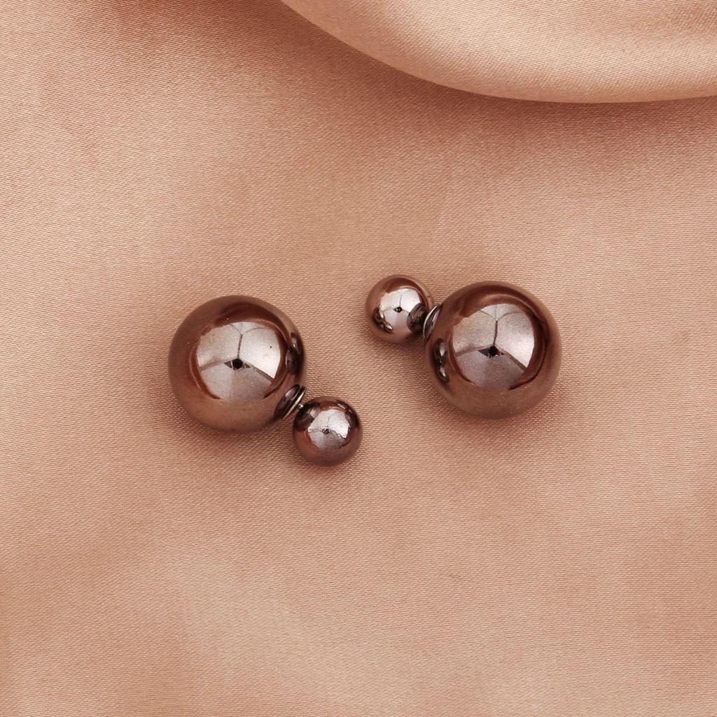 Classic Double-Sided Pearl Stud Earrings