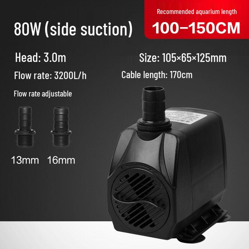 Goldfish Tank Mini Silent Submersible Pump for Rockery Waterfall, Fountain, and Circulation Filter.