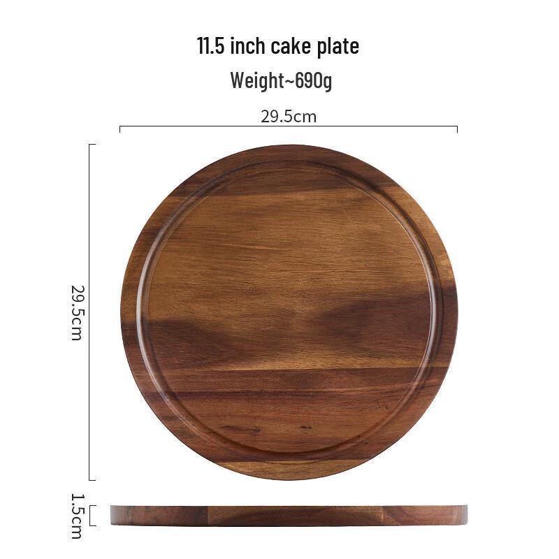

ZISIZ Acacia Wood Serving Tray with Glass Dome