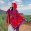 New  Autumn Winter Retro Print Scarf Women Layers Poncho Warm Sweet Elegant Scarve Capa Para Mujer Pashmina Cloak Wrap Shawl