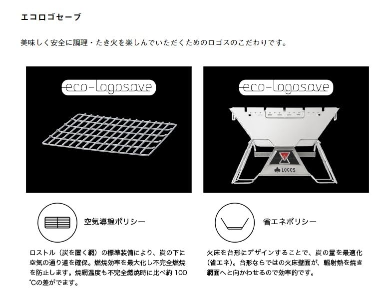 LOGOS the Pyramid TAKIBI Stainless for Outdoor and Bonfires Charcoal, Large, 81064162, Steel, Camping, Barbecues,