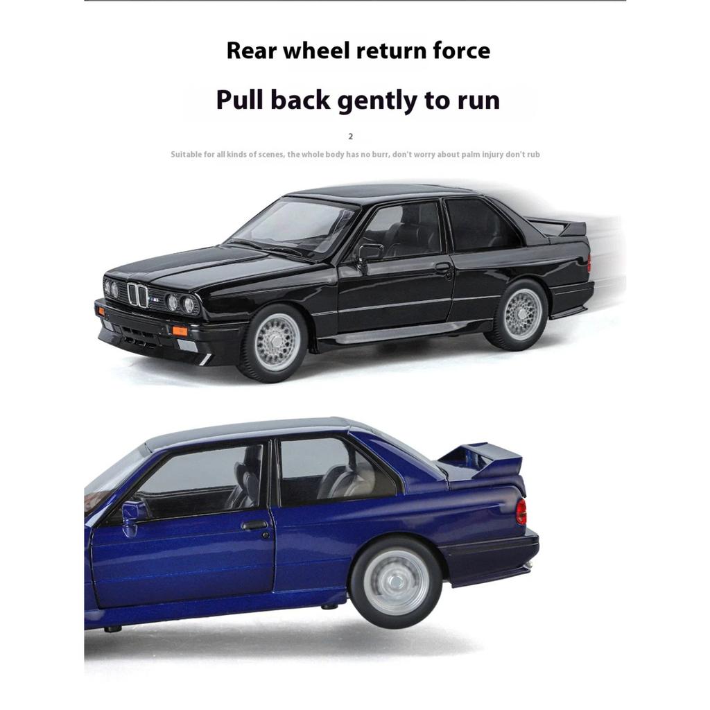 1/24 Scale BMW M3 E30 IM Alloy Miniature Car Diecast Metal Model Collection Hobbies Birthday Present With Friend Decoration Classic Car GT