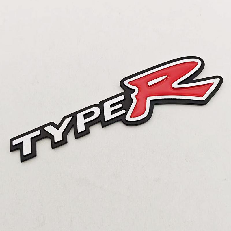 

3D Metal Car Sticker Logo TypeR Badge Emblem For Honda CIVIC Type R FD2 FD FA 5 Mugen TypeR Racing Auto Styling Accessories