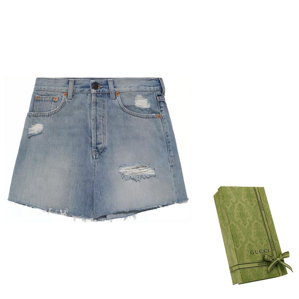 Previous Season Eco-washed Denim Shorts 638061-XDBPH-4452