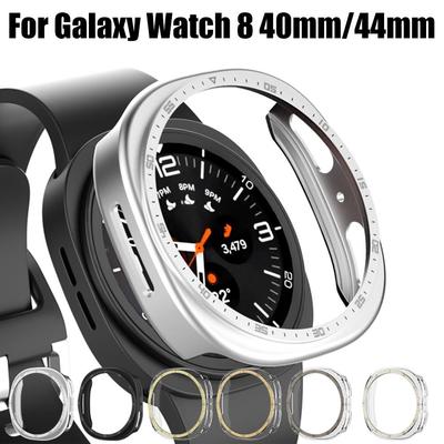 Hohle PC-Abdeckung für Samsung Galaxy Watch 8 44mm mit Skala Schutzhülle Bumper für Samsung Watch8 40mm Lünettenringhülle 2025