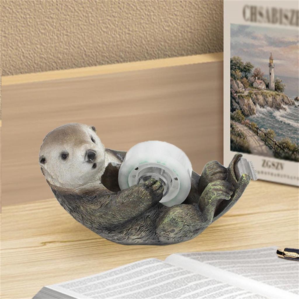 Creative Animal-Shaped Resin Tape Dispenser - Otter & Sloth