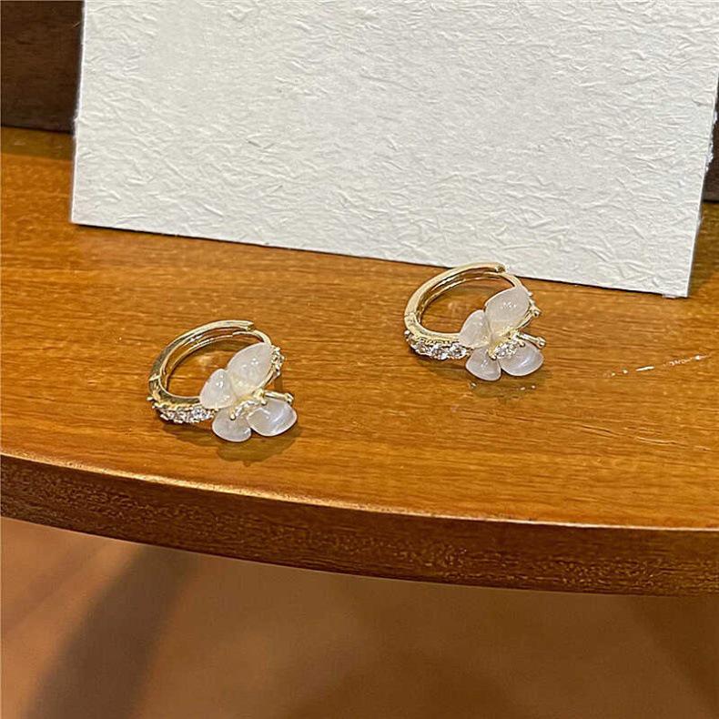 Elegant Butterfly Cat s Eye Stud Earrings: Fashionable, Sweet, and Versatile