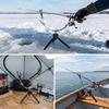 User Friendly Metal Ice Fishing Rod Holder for Expert and Beginner Offering Easy Setups and Support for Two Rod