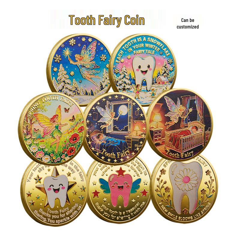 Tooth Fairy Exchange Commemorative Medal - Metal Relief Lucky Coin