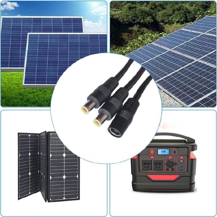 DC7909 Power Cord 1 Female to 2 Male Splitter DC8MM Extension for Solar Generators