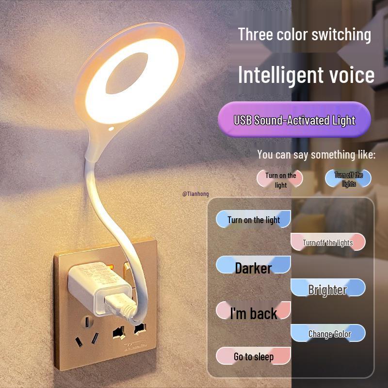 

Smart Voice-Control Night Light: Bedroom Induction Table Lamp Standard