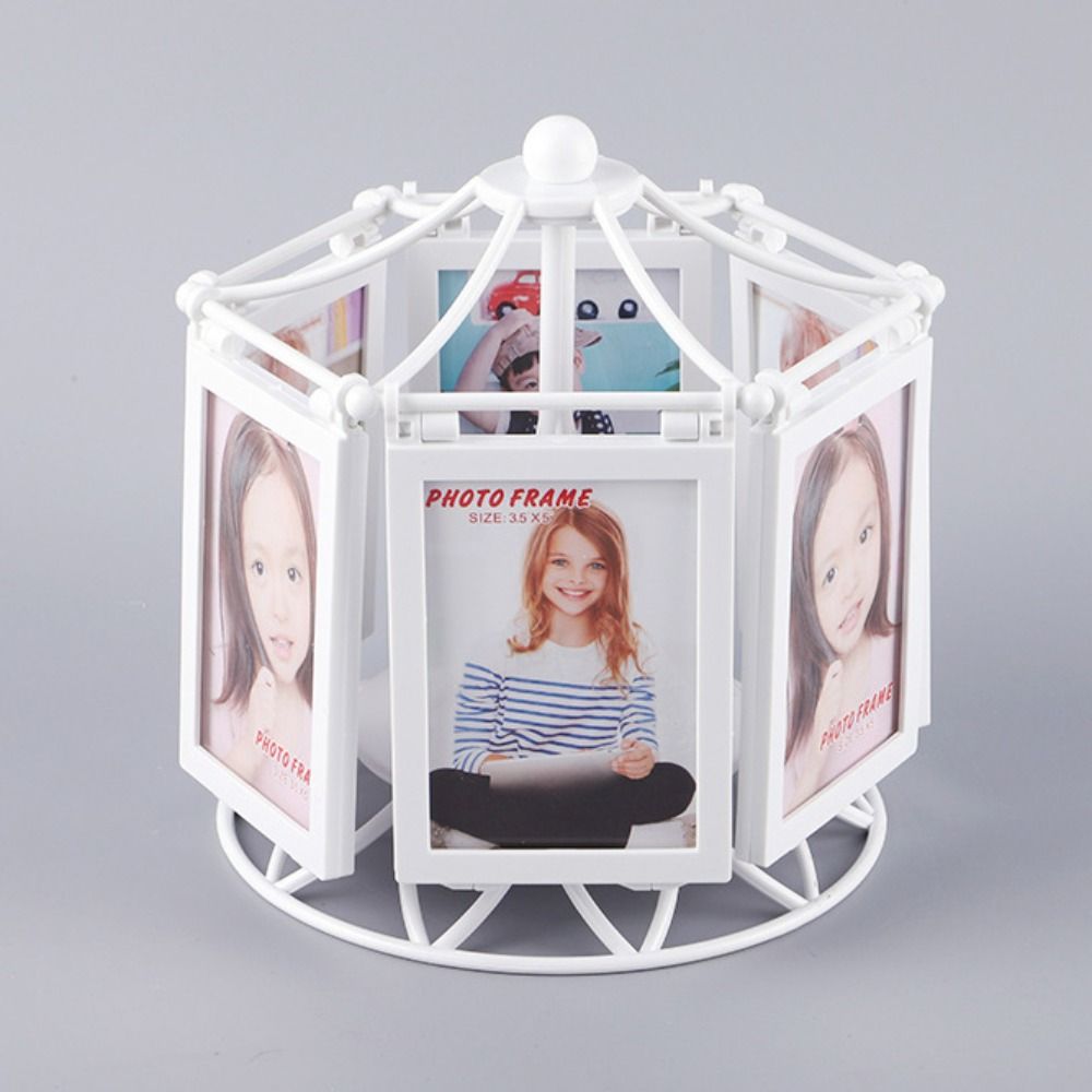 Personalized Rotating Puzzle Photo Frame 5-inch DIY Display Frame Photo Albums Wedding Photos