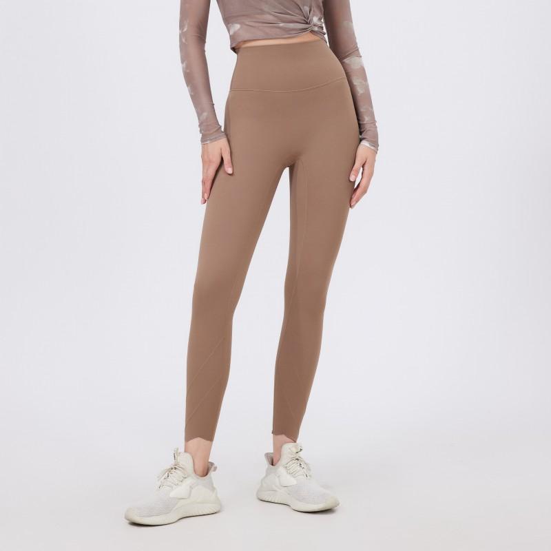 Womens High-Waisted Seamless Yoga Leggings Quick-Dry Running Pants Tight Fit Workout Trousers Gym Outdoor Exercise