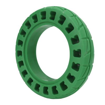 Pneu de Trottinette Électrique Amortissant Anti-Explosion Double Nid d'Abeille Caoutchouc Pneu de Roue de Trottinette pour Xiaomi 10 Pouces Vert