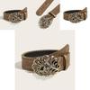 Punkinspired Leather Belt With With Butterfly Design And Rhinestone Decor For Youth Street Style