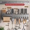 50cm Multifunctional Punch-Free Kitchen Knife Holder with Chopstick Caddy