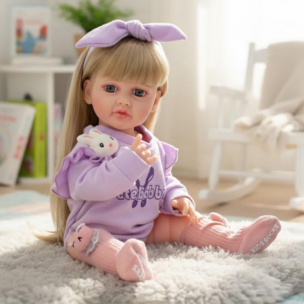 22-inch All-Plastic Reborn Russian-Speaking Baby Doll - Children's Companion Toy