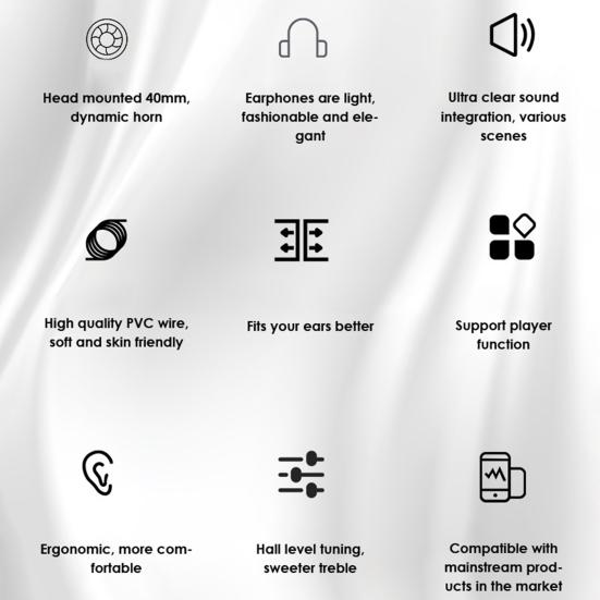 Powerful Bass Bursts Large Compatibility High Fidelity Noise Reduction Music Game Call Plug And Play 3.5mm Interface Wired Headset for Computer Gaming