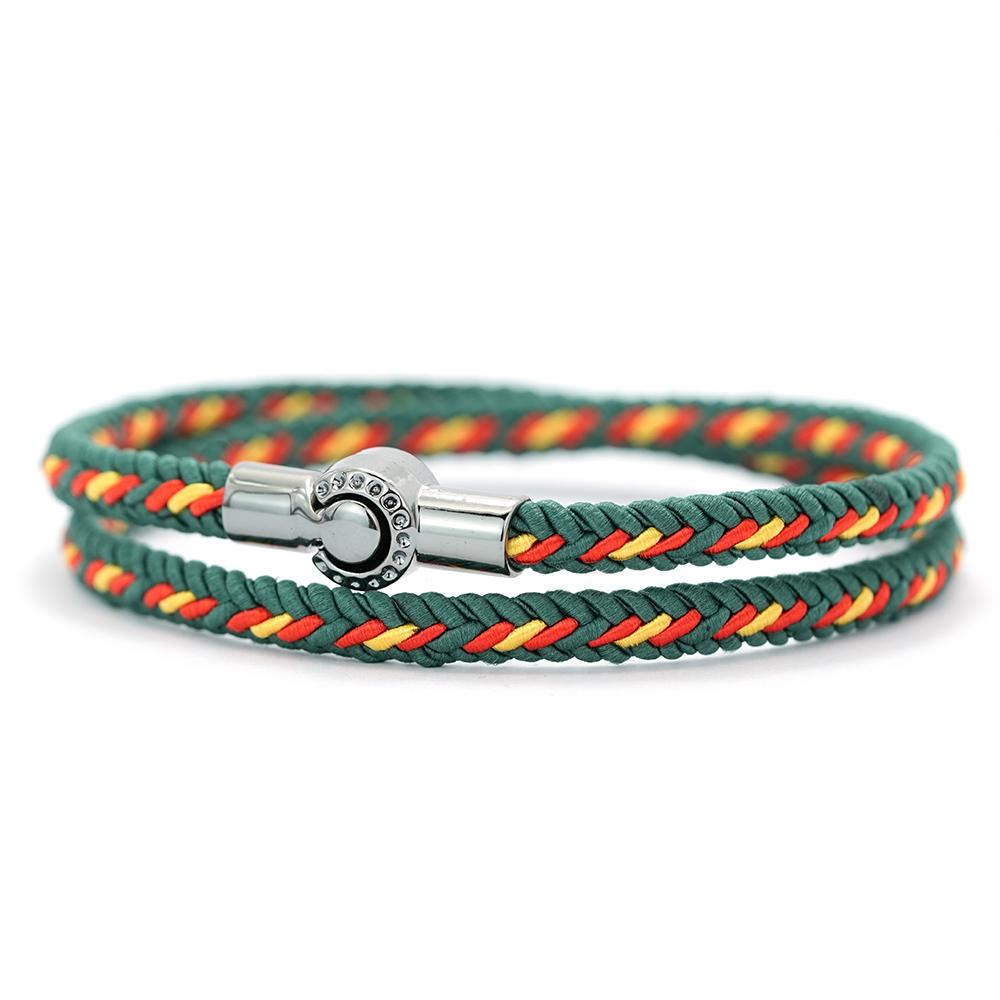 Minimalist Elegant Double Layer Ethnic Fabric Braided Bracelet Unisex Fashion Wrist Jewelry Gift For Men Women Handmade Bangle