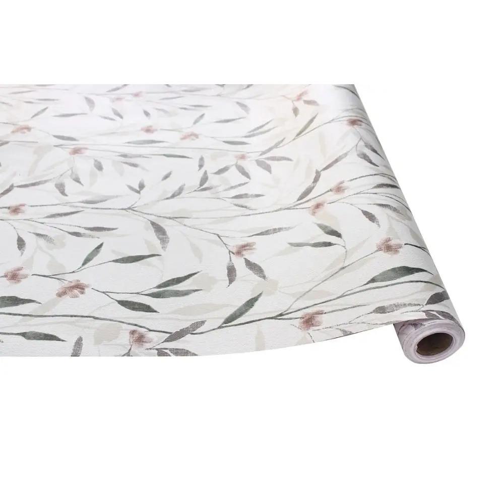 

Peel and Stick Floral Leaf Wallpaper Wall Green/Grey Vinyl Self Adhesive Wall Paper Design for Walls Bathroom Bedroom Home Decor 1mx45cm
