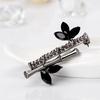 Fashion Bamboo Shape Rhinestone Brooch Pin Lady Dress Scarf Charms Accessory AVE