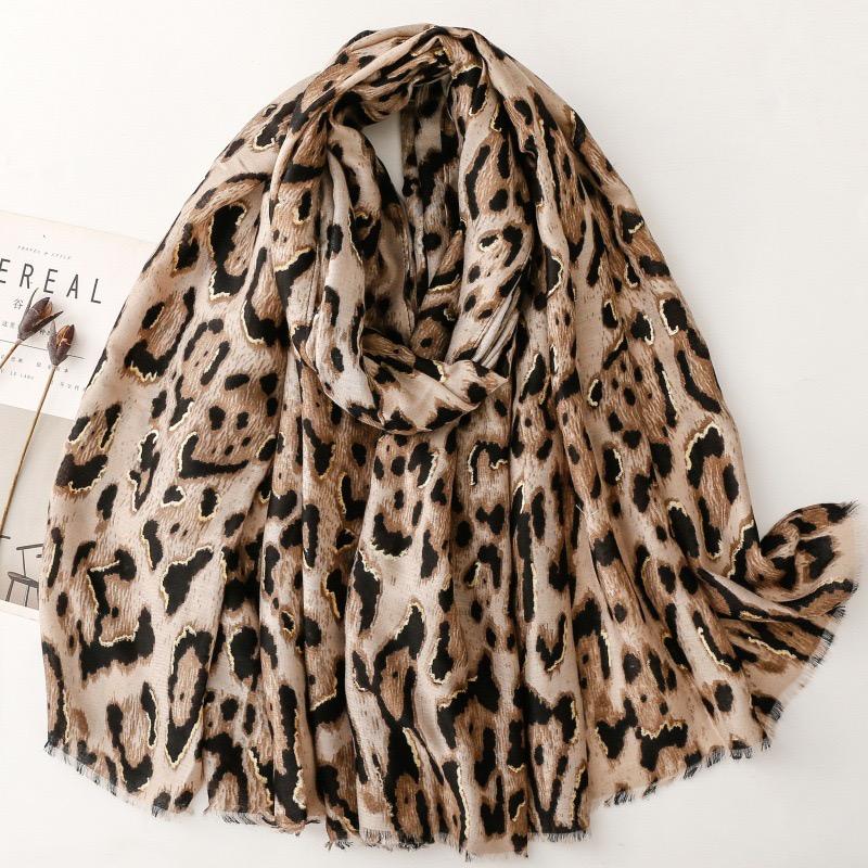 Winter Sexy Leopard Dot Fringe Viscose Soft Scarf Cotton Shawls Women Perfect For Travel Casual Muslim Hijab Sjaal 180*90Cm
