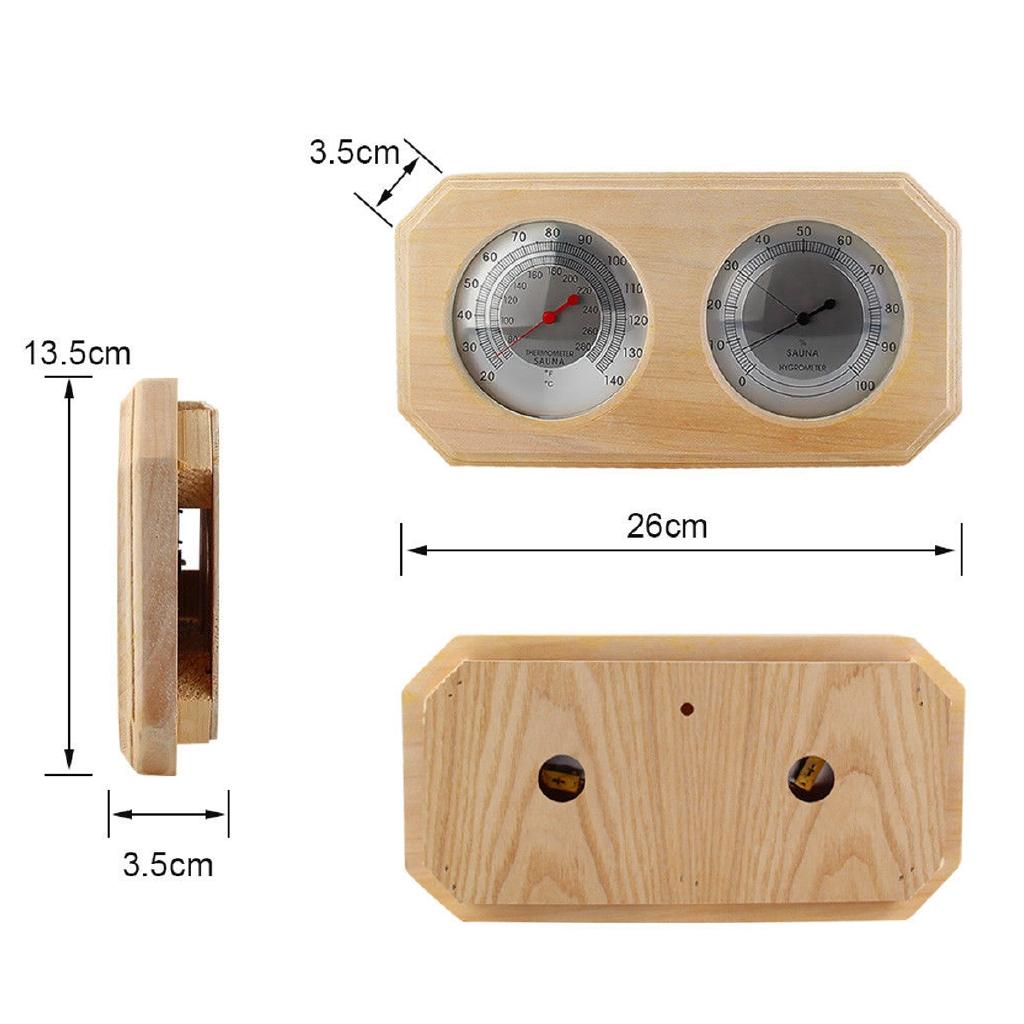 

Деревянный комнатный/уличный гигрометр Паровая деревянная сауна Термометр Измеритель влажности Баня и сауна Термометр для сауны