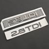 3D ABS Letters Logo 1.9 2.0 2.8 3.0 4.0 4.2 TDI Emblem Sticker Car Rear Trunk Badge for Audi A3 A4 A5 A6 A7 A8 Q2 Q3 Q4 Q5 Q7 Q8