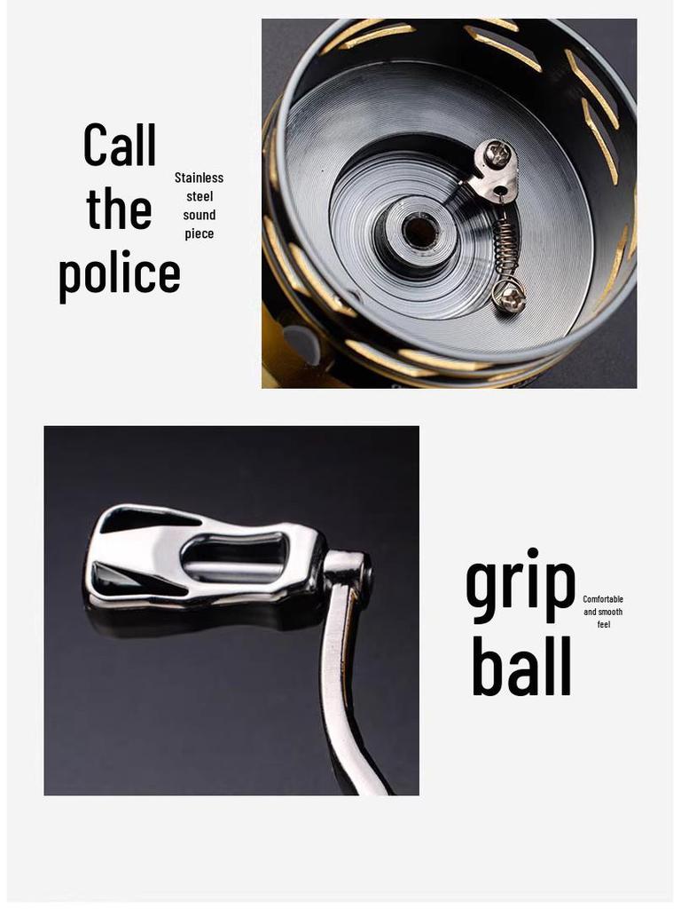 All-Metal Double Rocker Sea Fishing Reel - Long Cast, Gapless Design