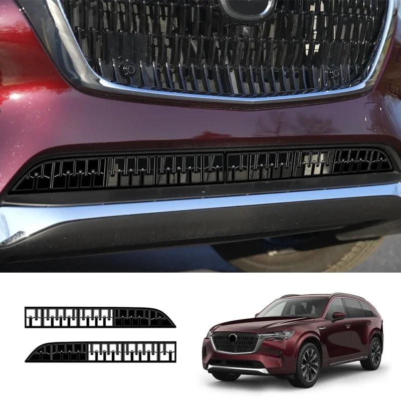 

For mazda CX-90 CX90 2024 2025 ABS black Front Bumper lower middle mesh Grille Grill Decoration Cover Trim Sticker Accessories ABS Black