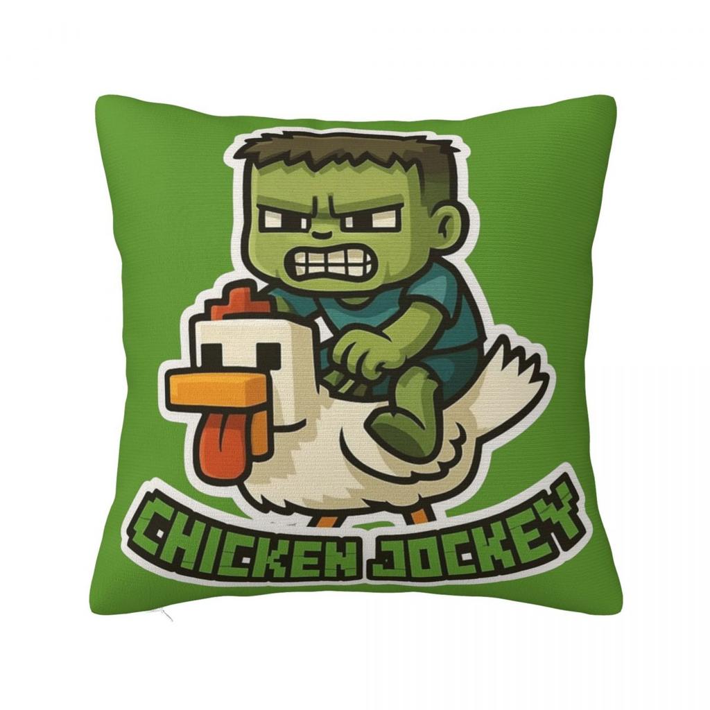 Chicken Jockey Pillow Cases Zombie Game Cushion Cover Novelty Zippered Decor Pillowcover for Home 18