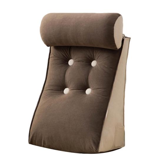 Bed Wedge Pillow for Sleeping Reading Acid Reflux Supportive Backrest Leg Neck Cushion with Side Pockets Multifunctional Sofa Pillow