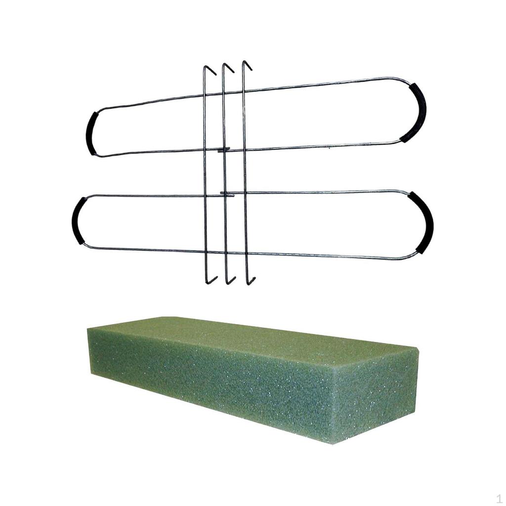 Floral Headstone Holder, Cemetery Saddle with Foam, Lawn Decoration