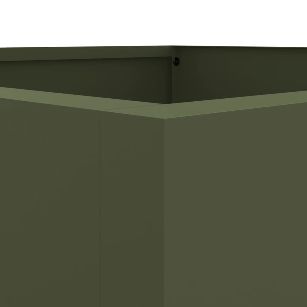 Vidaxl Donica, Oliwkowa, 42X38X75 Cm, Stal