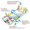 Baby Cloth Book with Distorting Mirror Soft Cartoon Parent-child Interactive Sensory Books Educational Montessori Toys for Baby