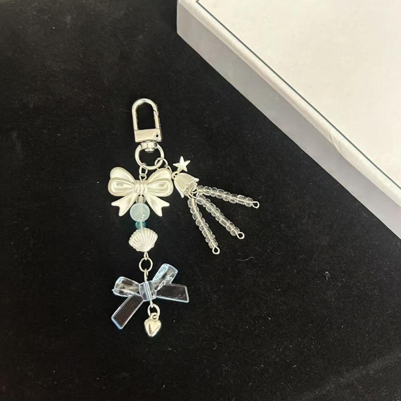 Lightweight Beaded Phone Lanyard With Bowknot Shell Star Pendant Key Accessories Bag Decoration For Everyday Use