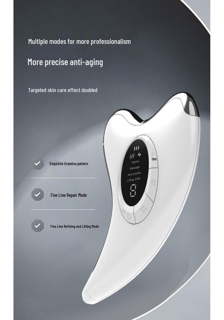EMS Microcurrent Gua Sha Facial Massager: Constant Temperature Neck and Beauty Instrument