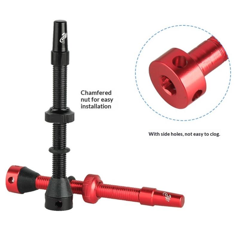 Bicycle F/V Tubeless Valve 44 60 80Mm For Bike Aluminum Alloy Pole Brass Core Integrated Rectangle Base Valve Cycling Parts