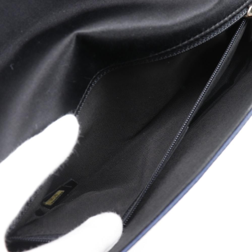 Chanel Chocolate Bar Shoulder Bag A17829 ChainShoulder Blue Satin Women Used