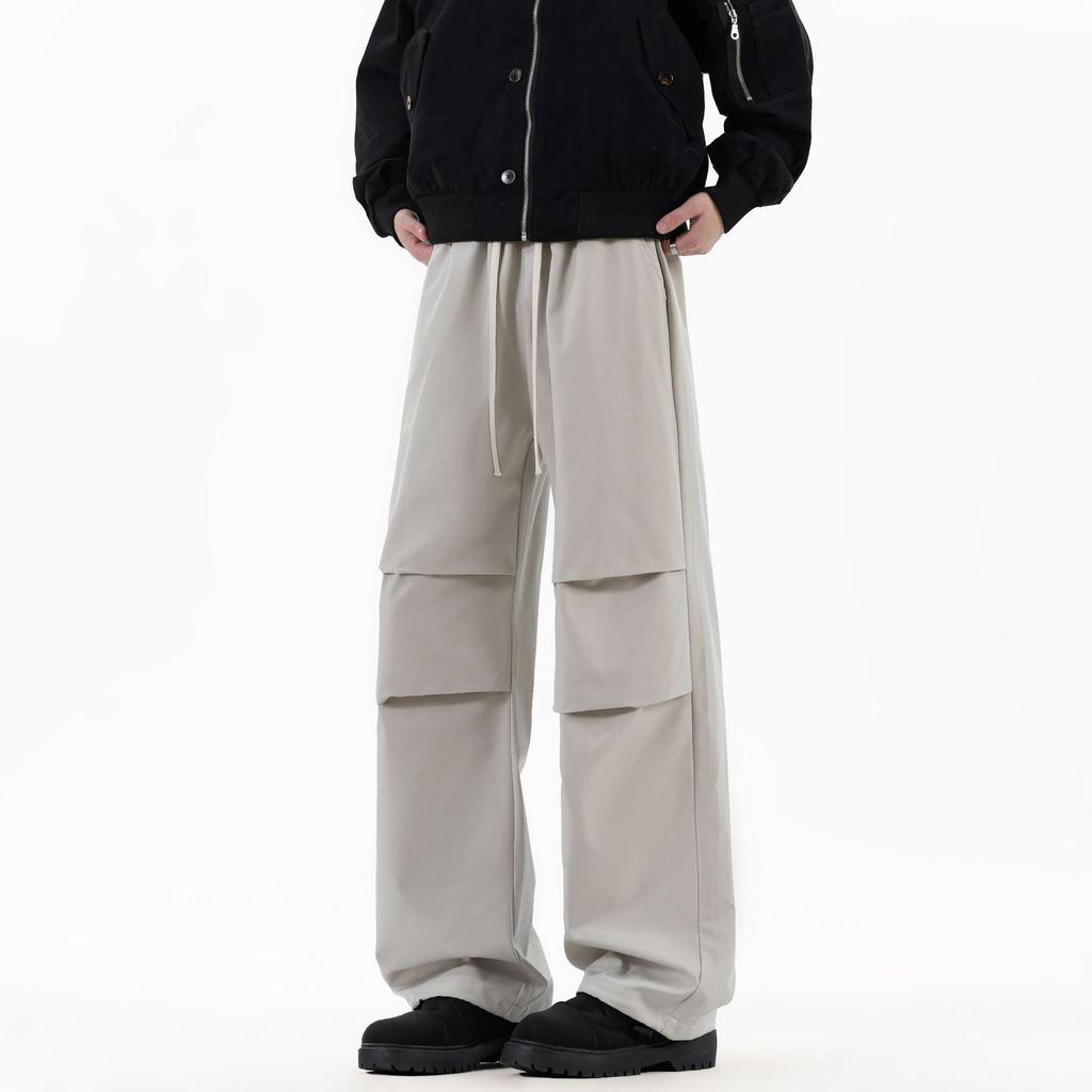 Herren Trendy Lockere Gerade Paratrooper Hose - Vielseitig, Wasserdicht, Kordelzug Jackenhose für Lässigen Outdoor-Gebrauch