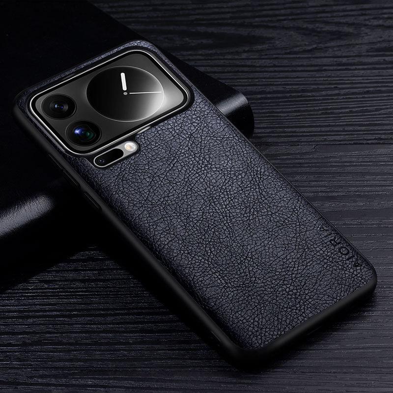 Luxury Leather Case For Xiaomi 17 Pro Max Ultra Premium Business Style Retro Litchi Pattern Back Cover for Xiaomi 17 Ultra case