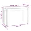 Vidaxl Mesa de Comedor, Blanca, 110X55X75 Cm, Madera de Pino Maciza