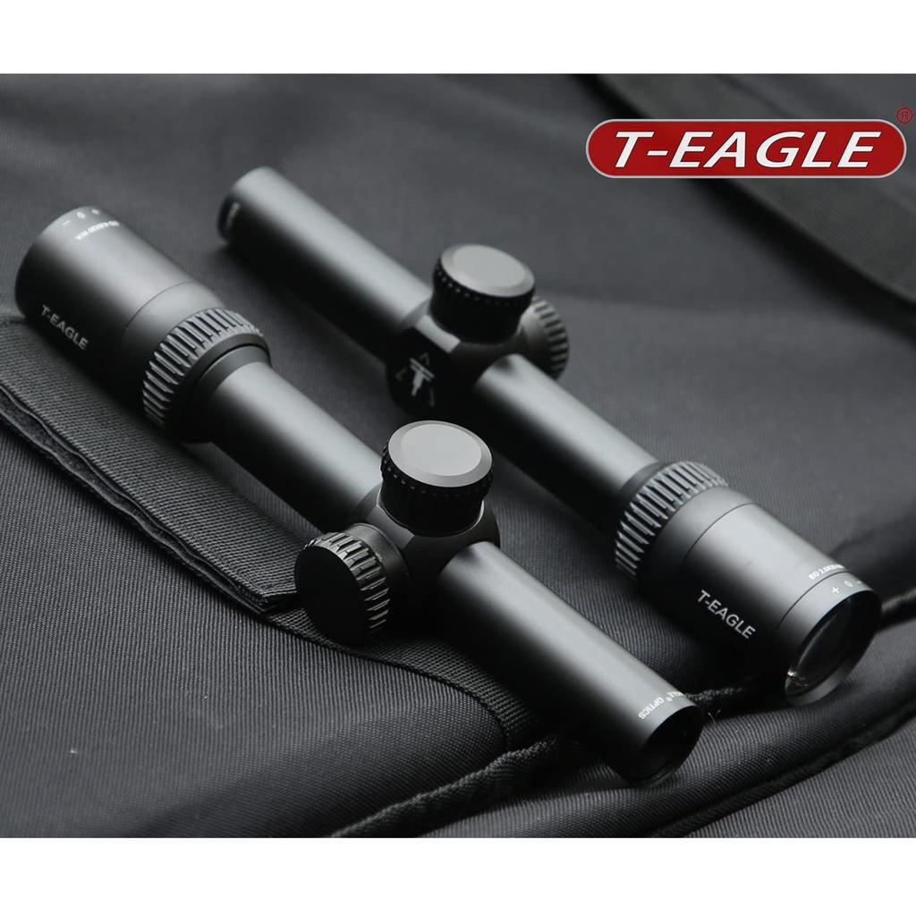T-EAGLE 2.5x20 Short Scope Rifle Scope Mildot Scope with 20mm High Mount Ring