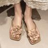 Fashion Womens 2025 Flat Thong Flip Flops Soft Sole Comfortable Flowers Accessories Sandals Summer Beach Slip-On Outdoor Slide Shoes